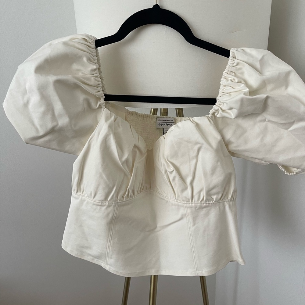 & other stories White puffer corset top